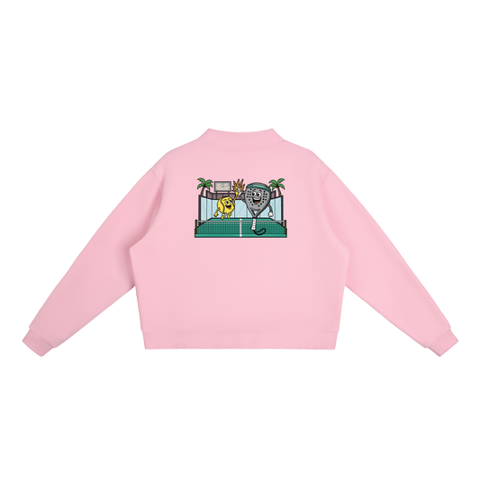 Padel Ball & Padel Racket | Essential Mock-Neck Sweatshirt | Womens
