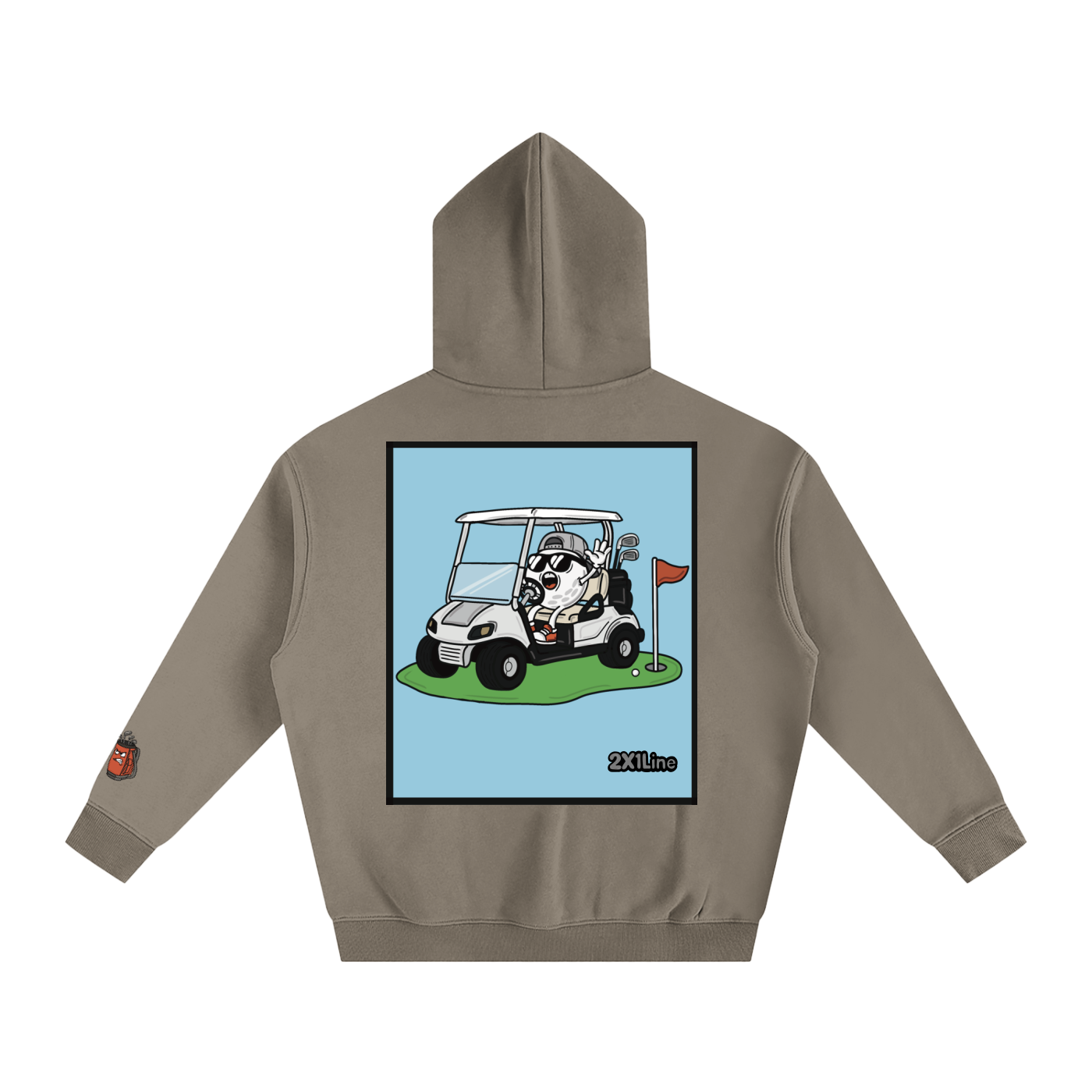 Limited Edition Golf Ball in Golf Cart | Oversize Fleeced Hoodie