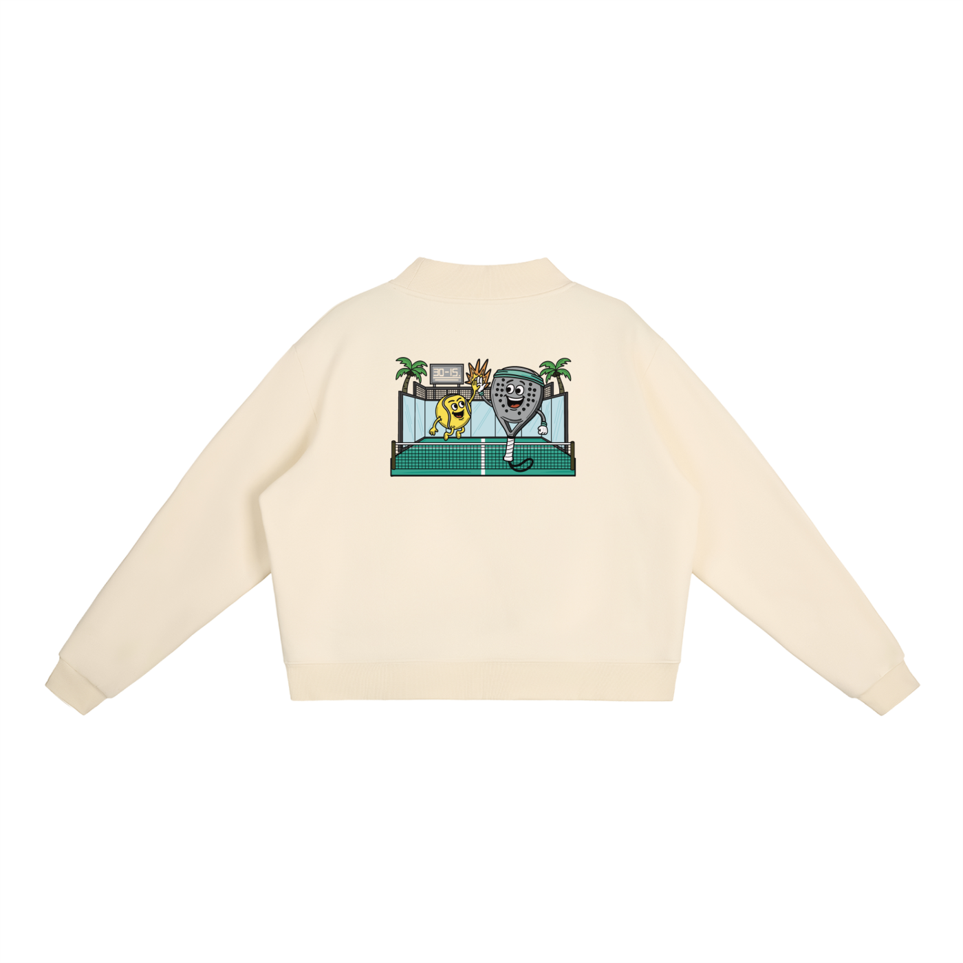 Padel Ball & Padel Racket | Essential Mock-Neck Sweatshirt | Womens