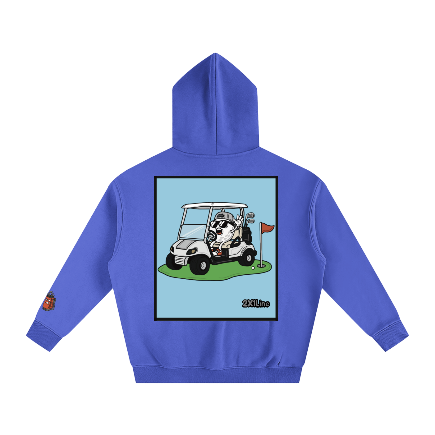 Limited Edition Golf Ball in Golf Cart | Oversize Fleeced Hoodie