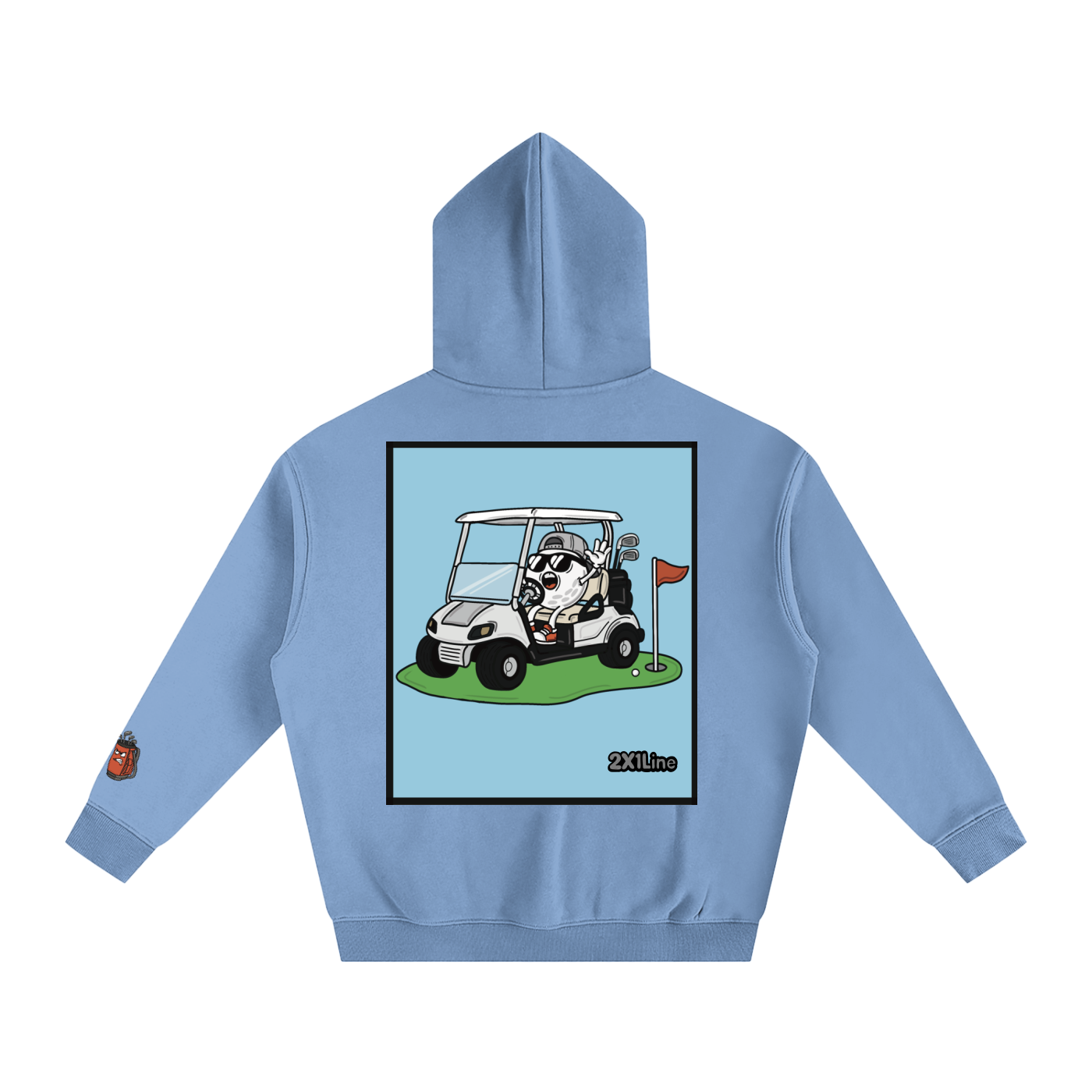 Limited Edition Golf Ball in Golf Cart | Oversize Fleeced Hoodie