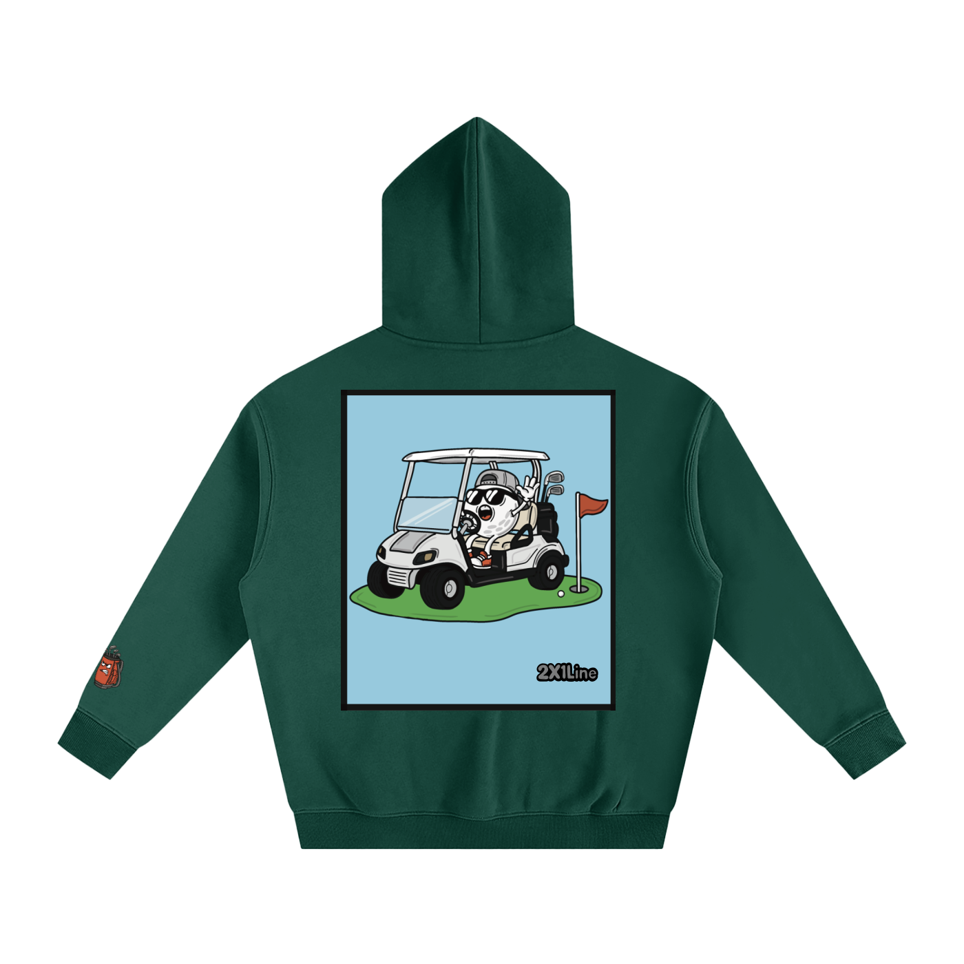 Limited Edition Golf Ball in Golf Cart | Oversize Fleeced Hoodie