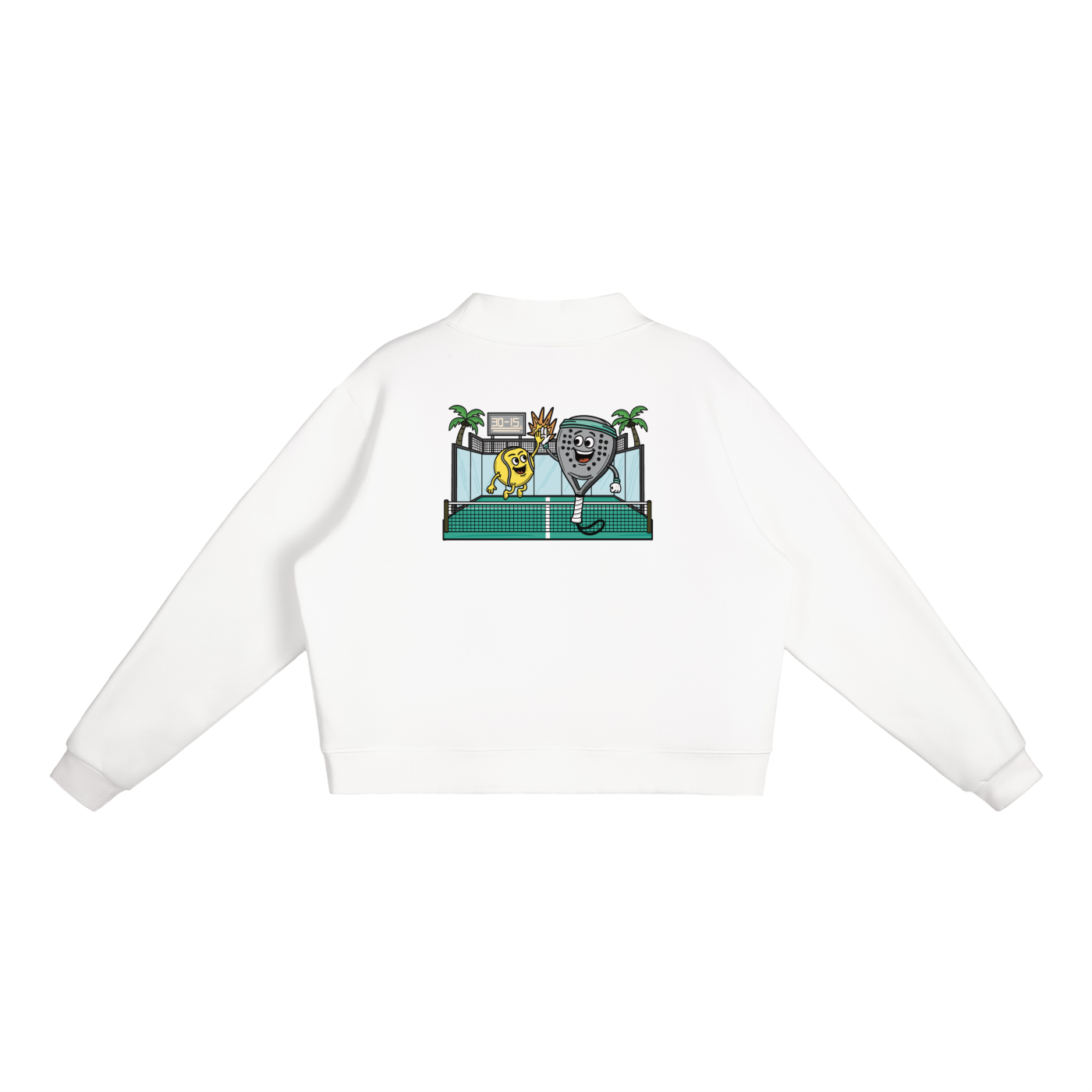 Padel Ball & Padel Racket | Essential Mock-Neck Sweatshirt | Womens