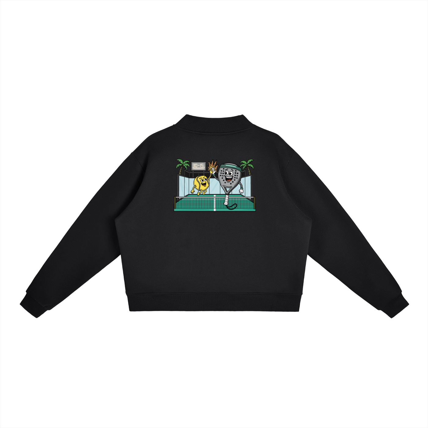 Padel Ball & Padel Racket | Essential Mock-Neck Sweatshirt | Womens