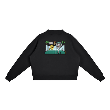 Padel Ball & Padel Racket | Essential Mock-Neck Sweatshirt | Womens