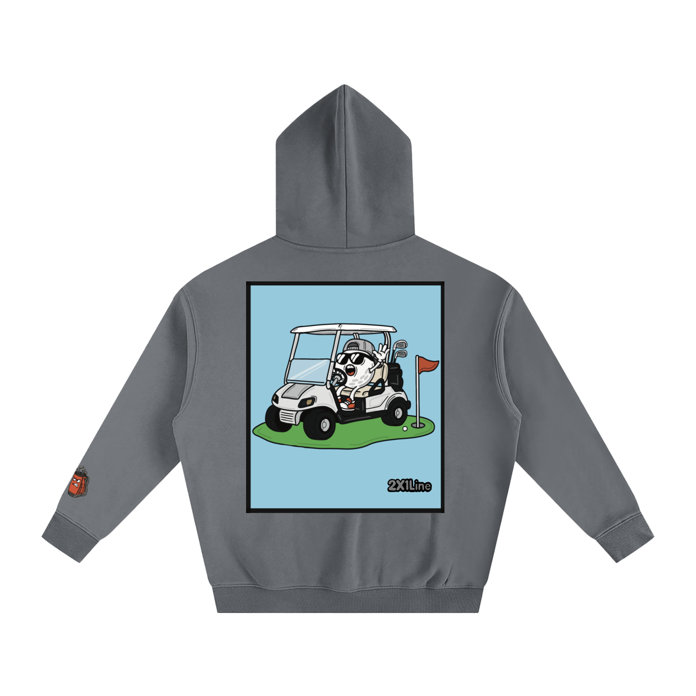 Limited Edition Golf Ball in Golf Cart | Oversize Fleeced Hoodie