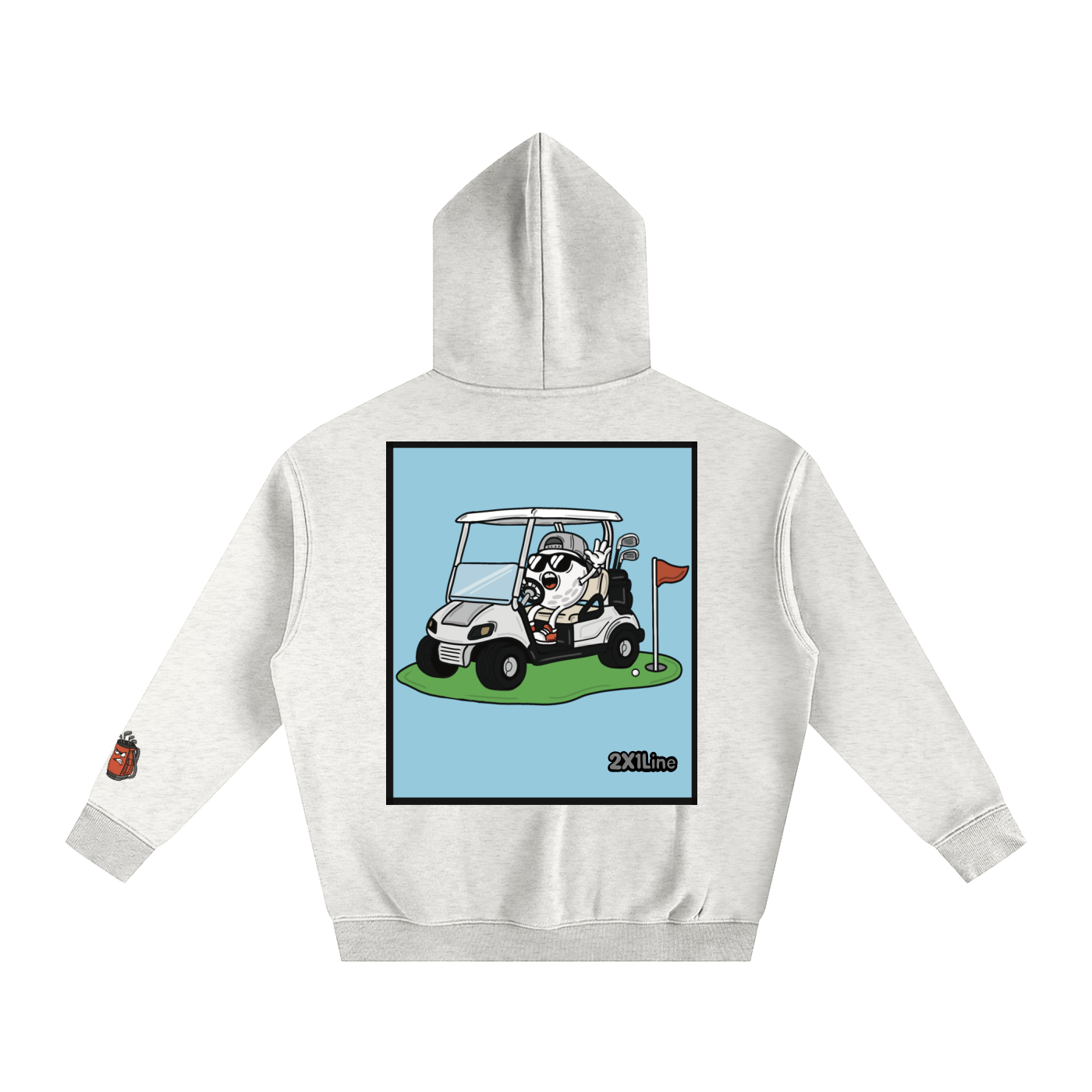 Limited Edition Golf Ball in Golf Cart | Oversize Fleeced Hoodie