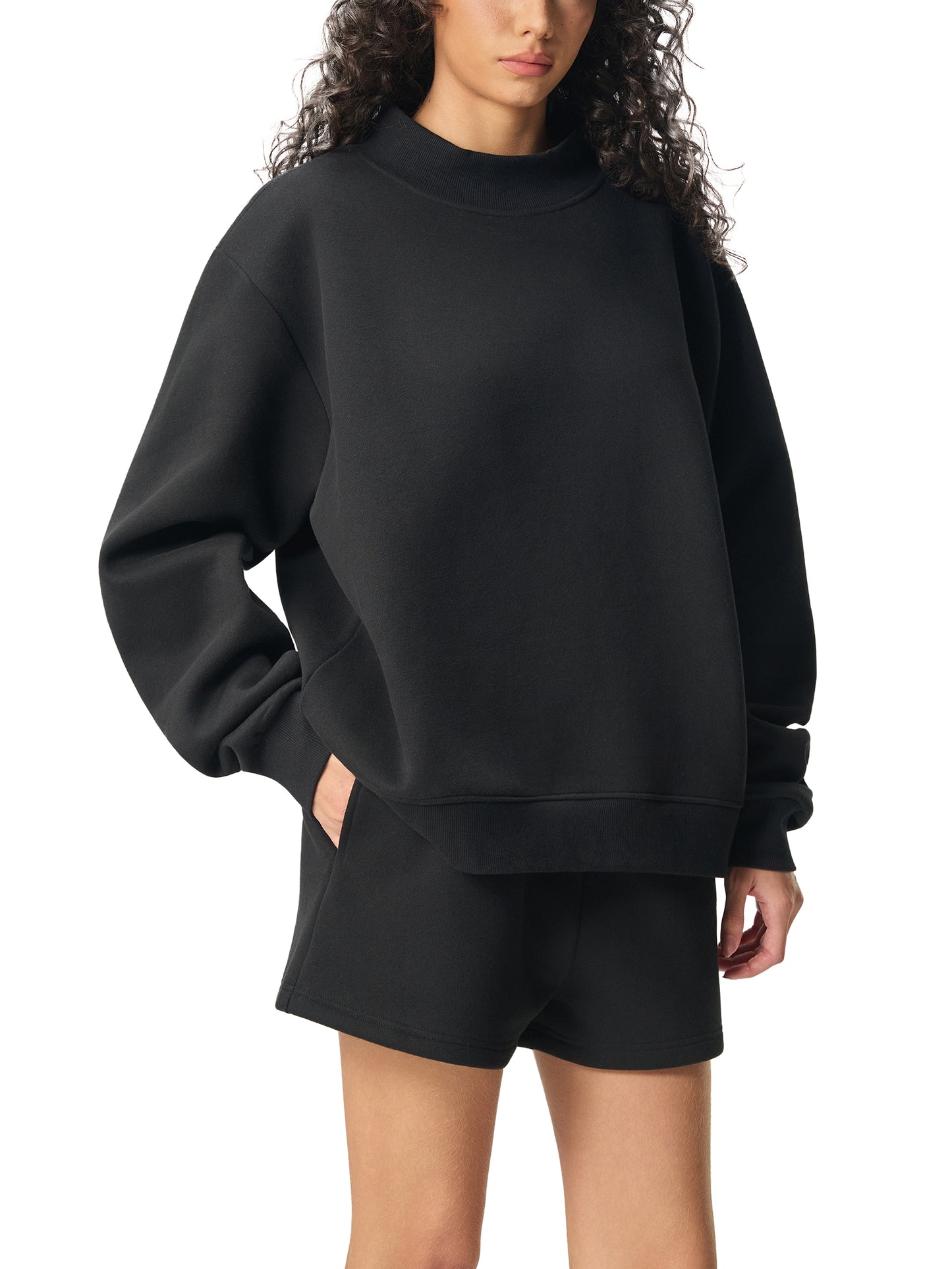 Pickleball & Bat | Essential Mock-Neck Sweatshirt | Womens
